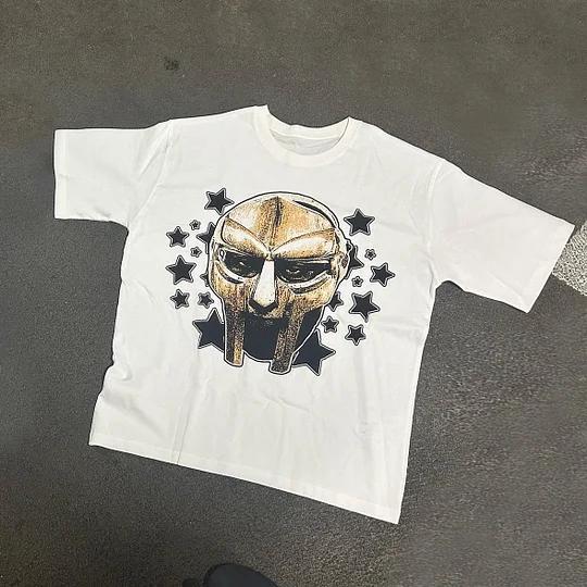 Doomsday Mask Graphics Printed Cotton T-Shirt Product Image