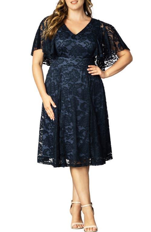 Kiyonna Camille Lace Midi Cocktail Dress Product Image