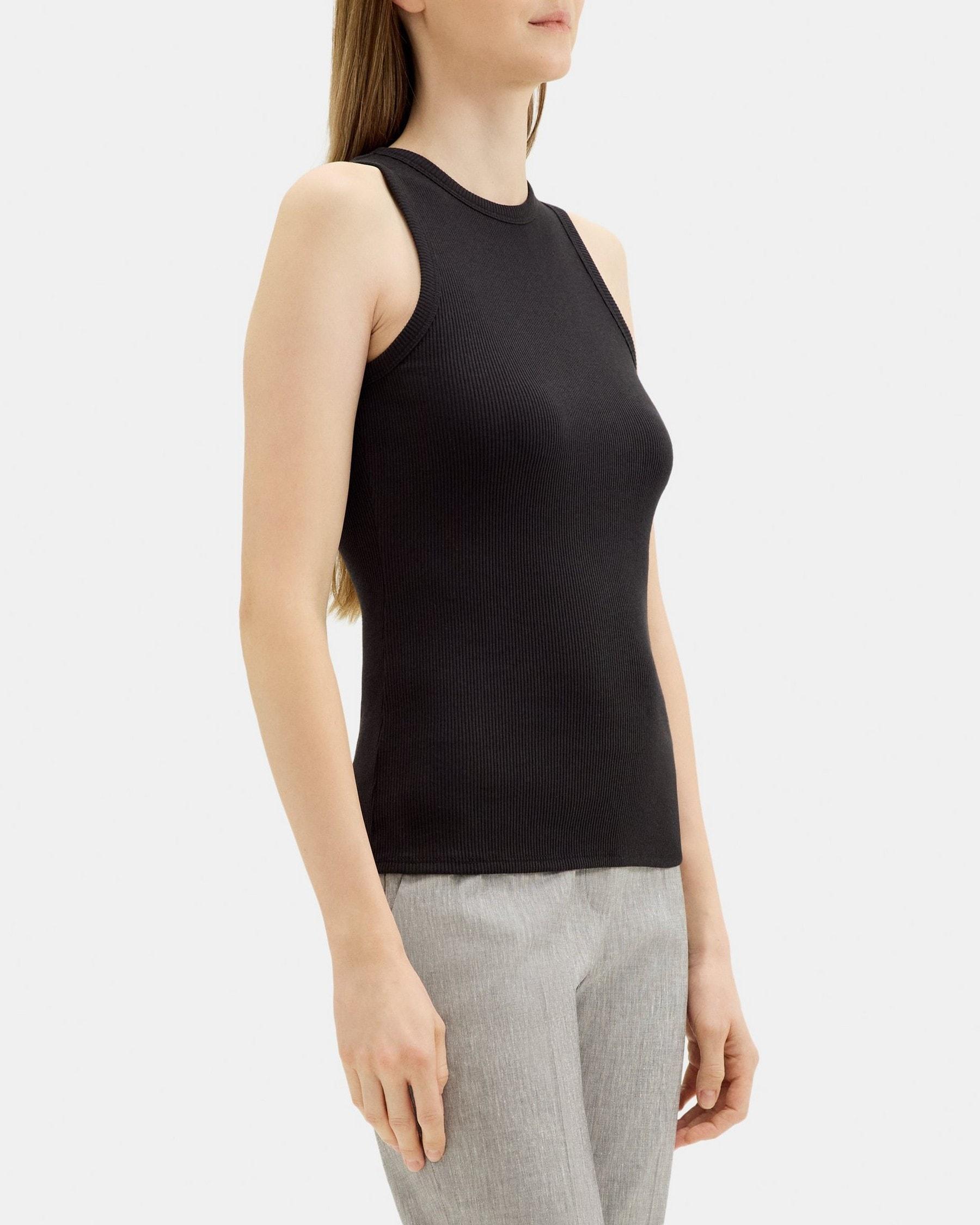 Fitted Tank in Ribbed Modal Cotton Product Image