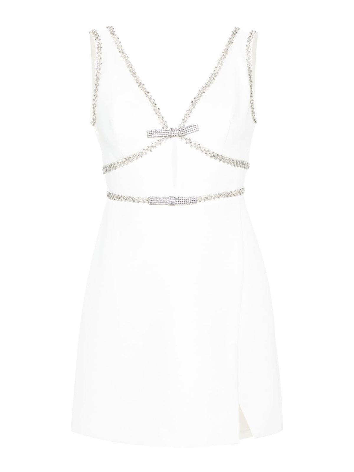 Crystal-embellished Mini Dress In White Product Image