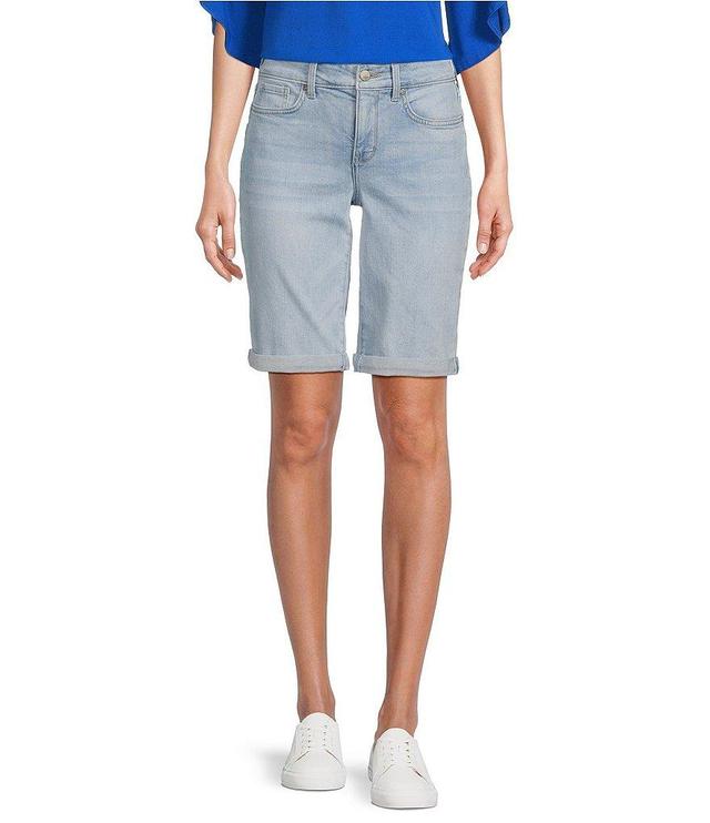 NYDJ Stretch Denim Rolled Cuff Shorts Product Image