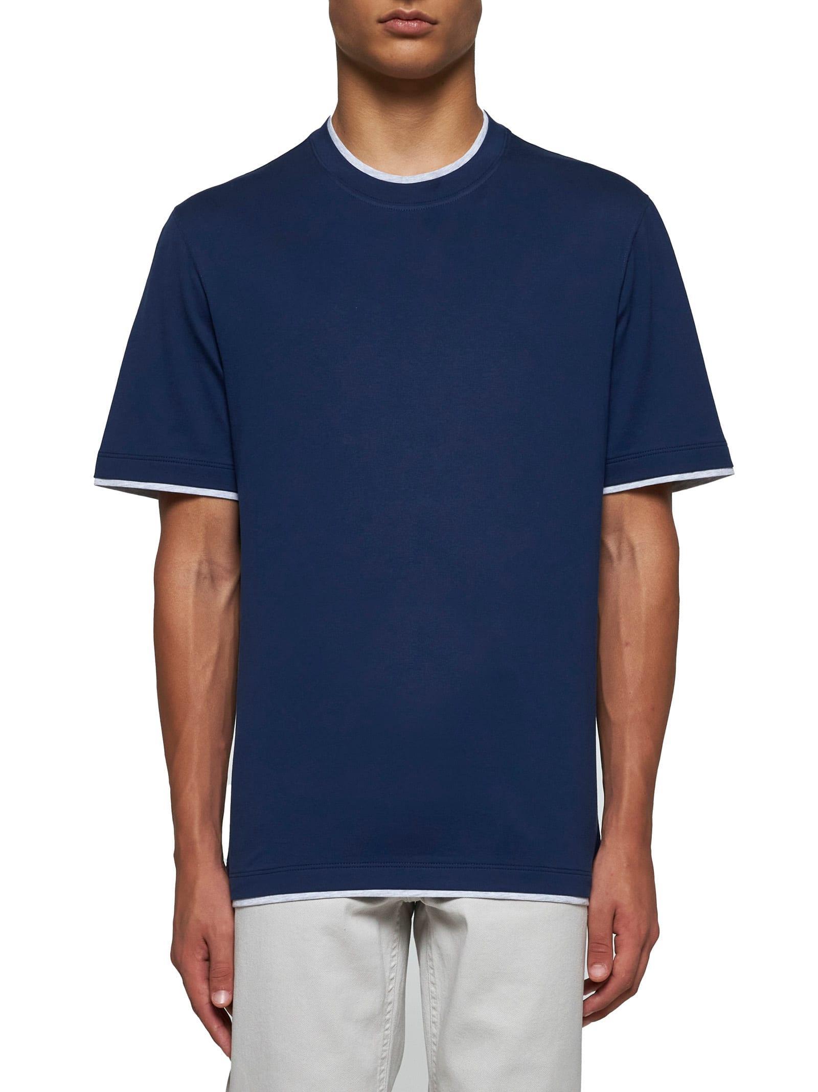 T-shirts And Polos In Indigo+grigio Chiaro Product Image