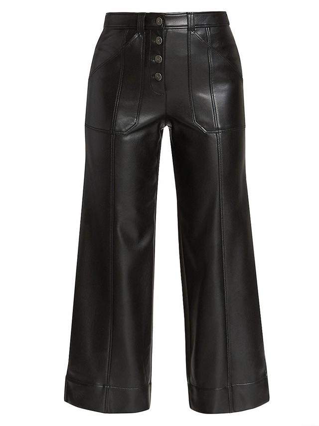 Womens Benji Faux Leather Cropped Pants Product Image