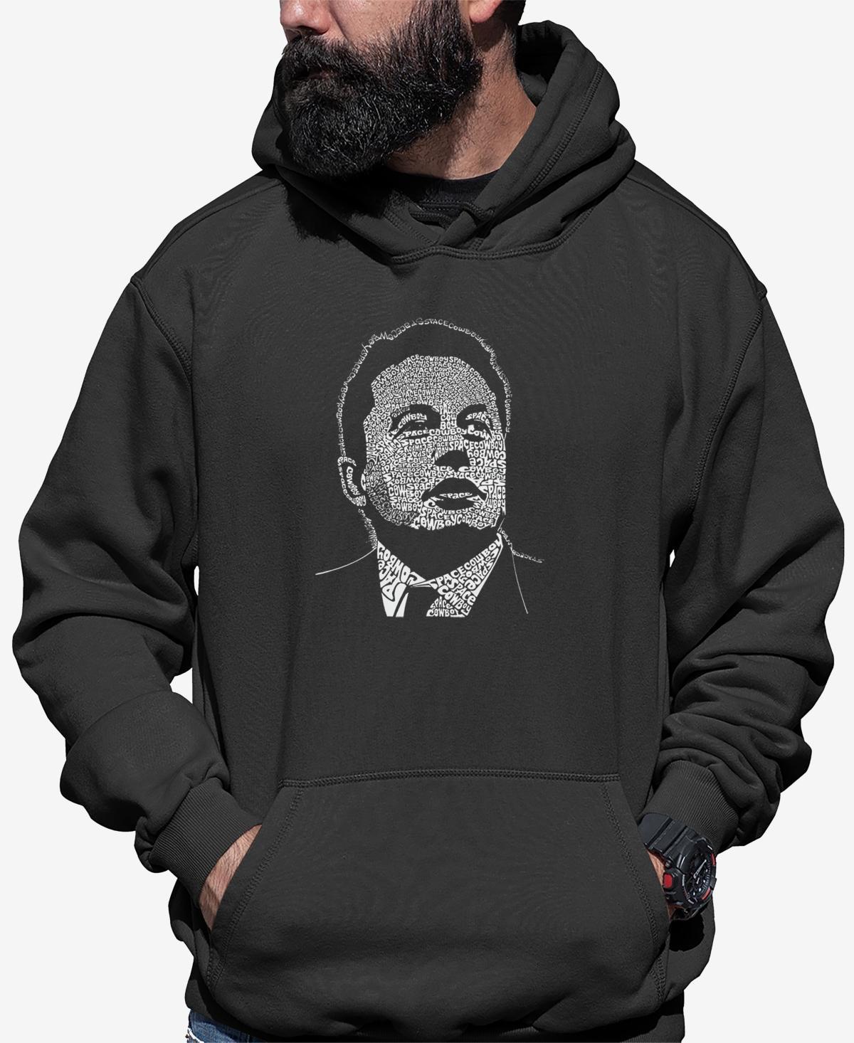 La Pop Art Mens Elon Musk Word Art Hooded Sweatshirt Product Image