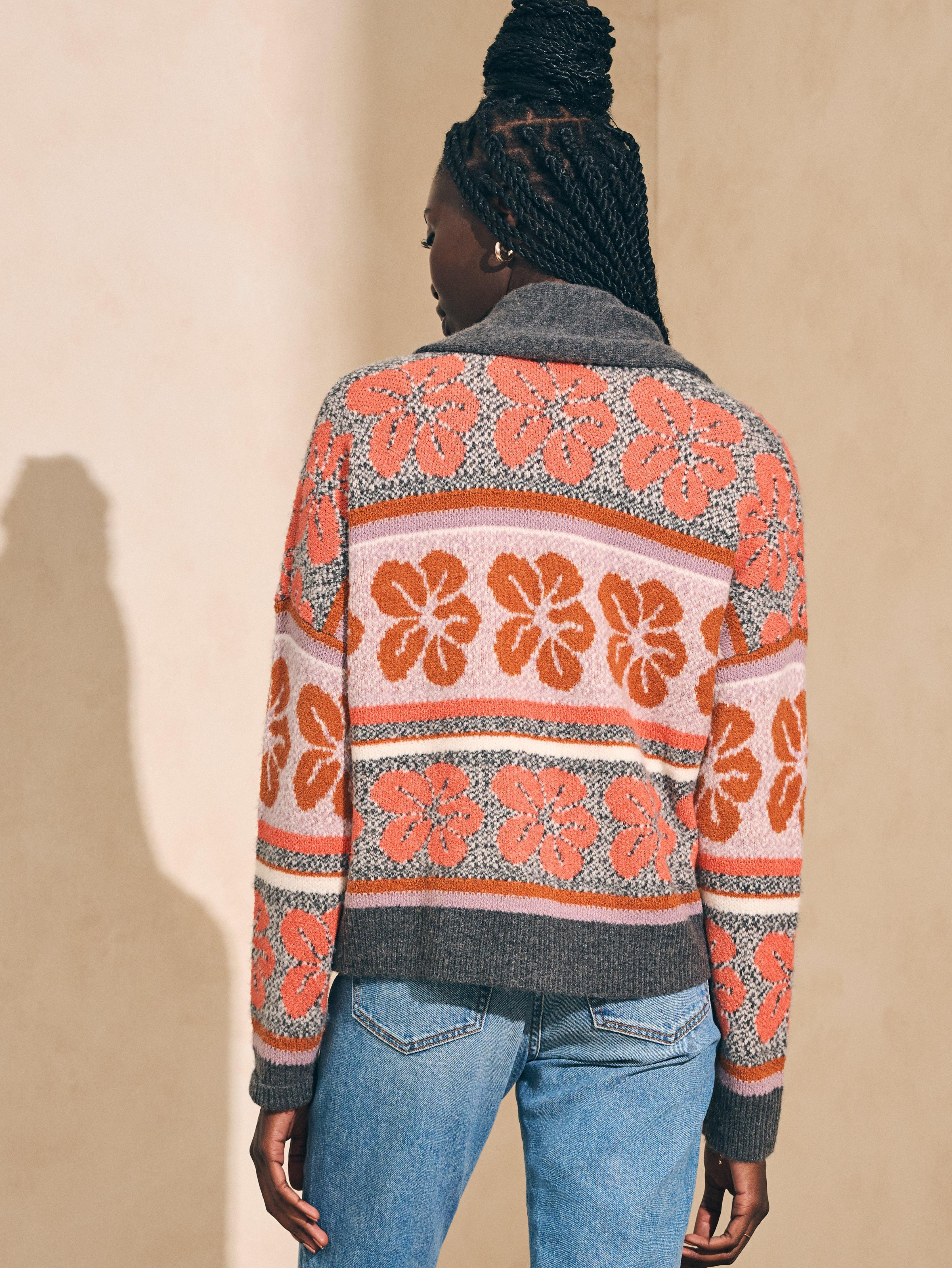 Topanga Canyon Cardigan - Sunset Shell Jacquard Product Image