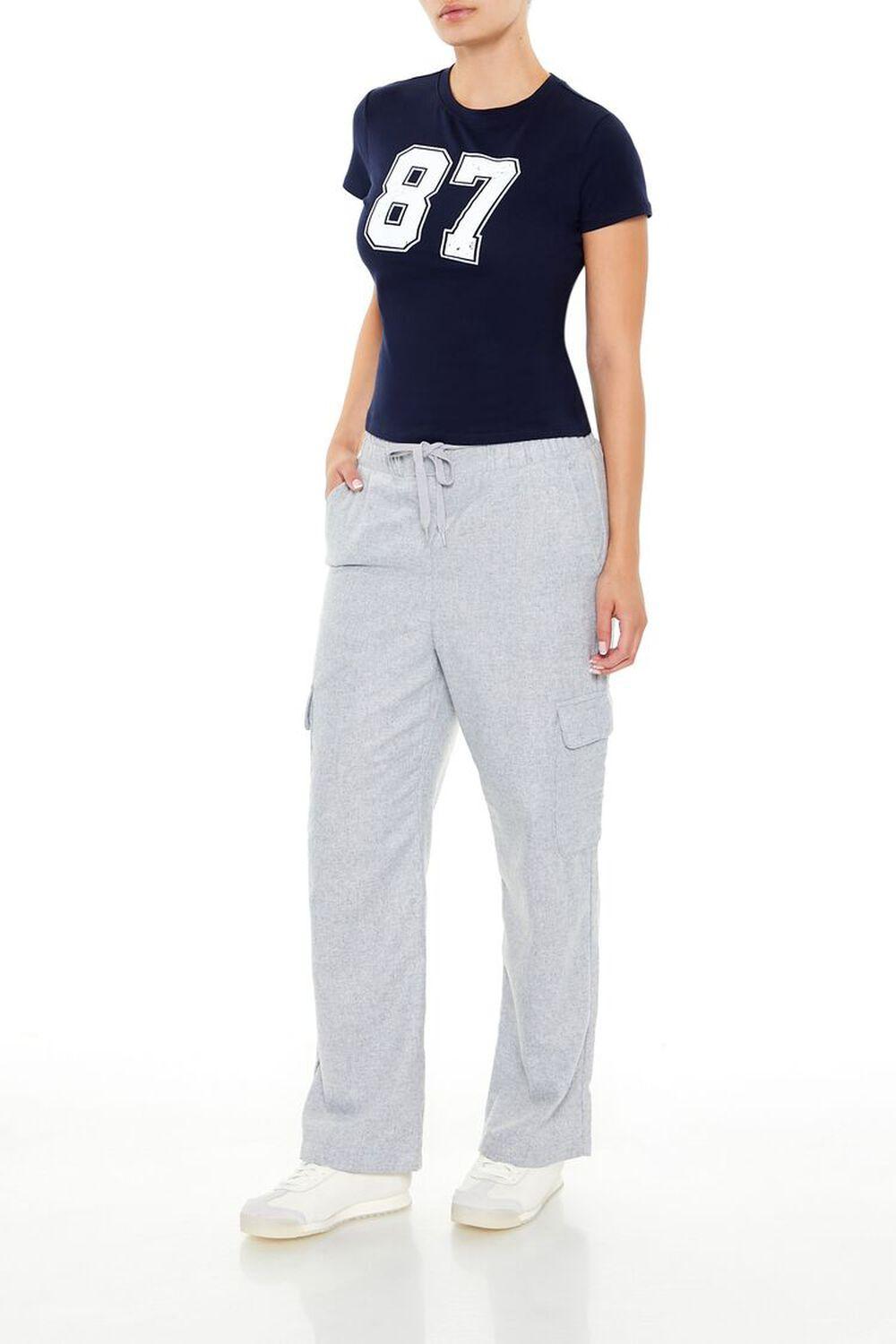 Mid-Rise Drawstring Cargo Pants | Forever 21 Product Image