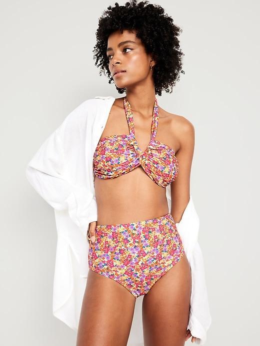 High-Waisted French-Cut Bikini Swim Bottoms Product Image