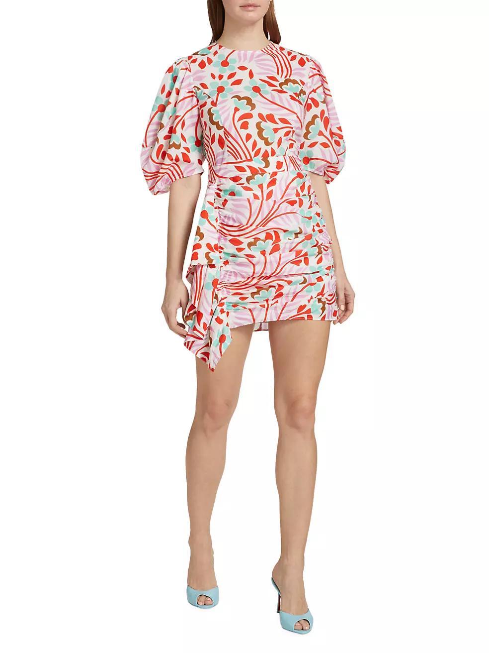 Pia Floral Cotton Minidress Product Image