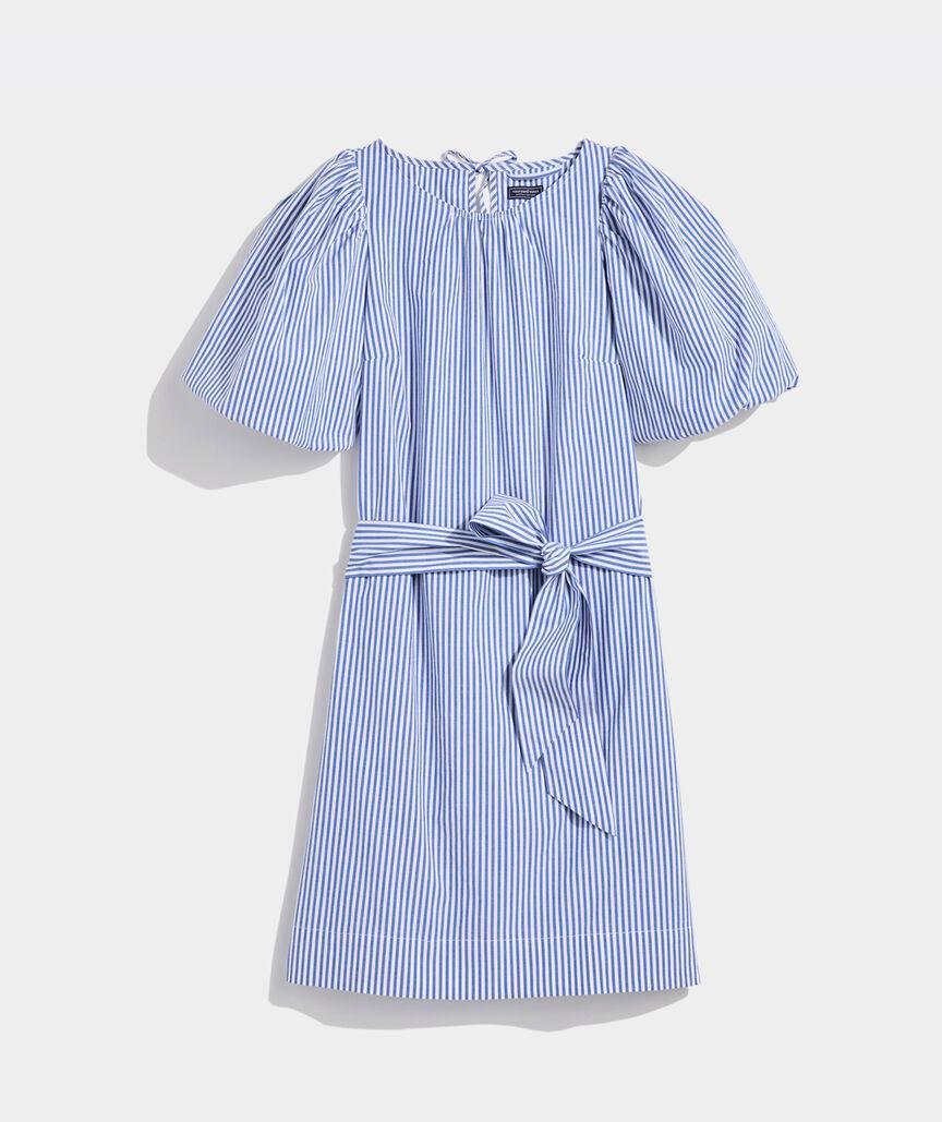 Poplin Puff-Sleeve Shift Dress product image