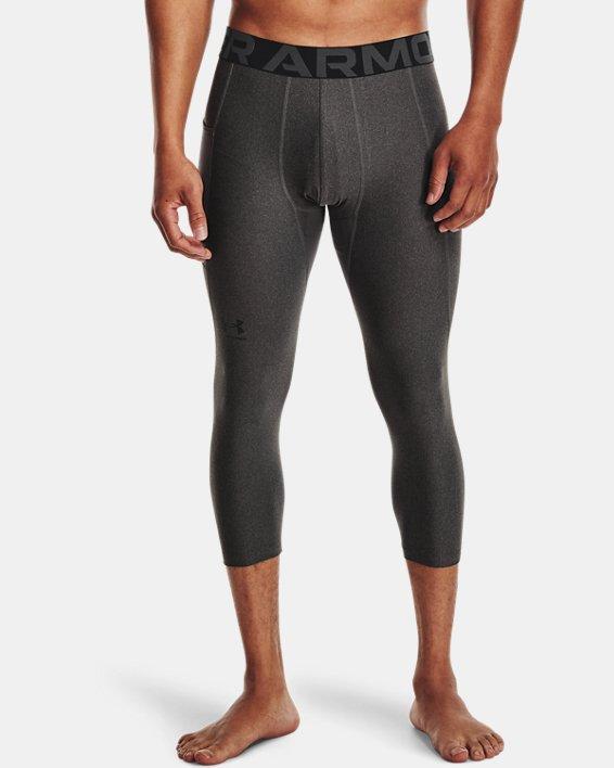 Under Armour Mens Under Armour HG Armour 2.0 3/4 Compression Tights - Mens Black/Carbon Heather Product Image