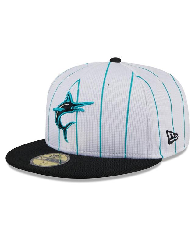 Mens New Era White Miami Marlins 2024 Batting Practice 59FIFTY Fitted Hat Product Image