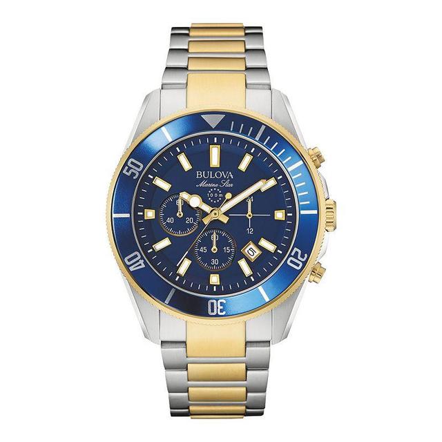 Bulova Mens Marine Star Two-Tone Stainless Steel Chronograph Watch - 98B230 Product Image