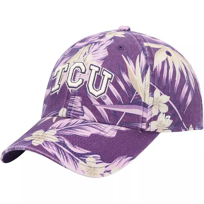 Mens 47 Brand Purple Tcu Horned Frogs Tropicalia Clean Up Adjustable Hat Product Image