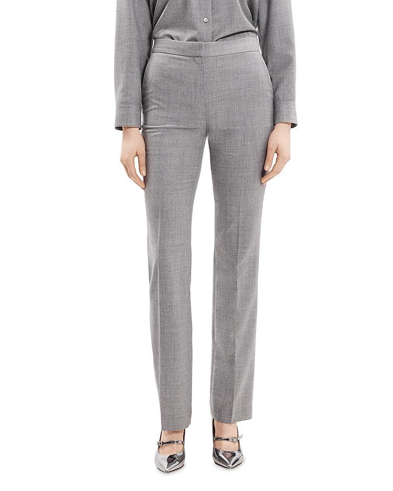 Theory Sleek Front Slim Virgin Wool Pants Product Image