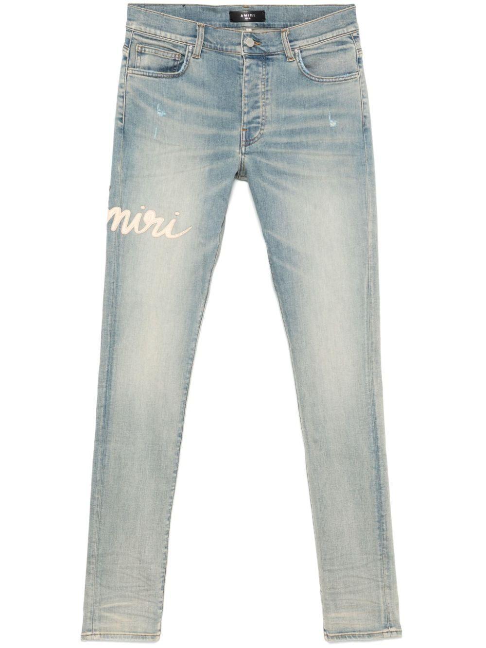 Script Logo Skinny Jean For Men In Light Blue Product Image