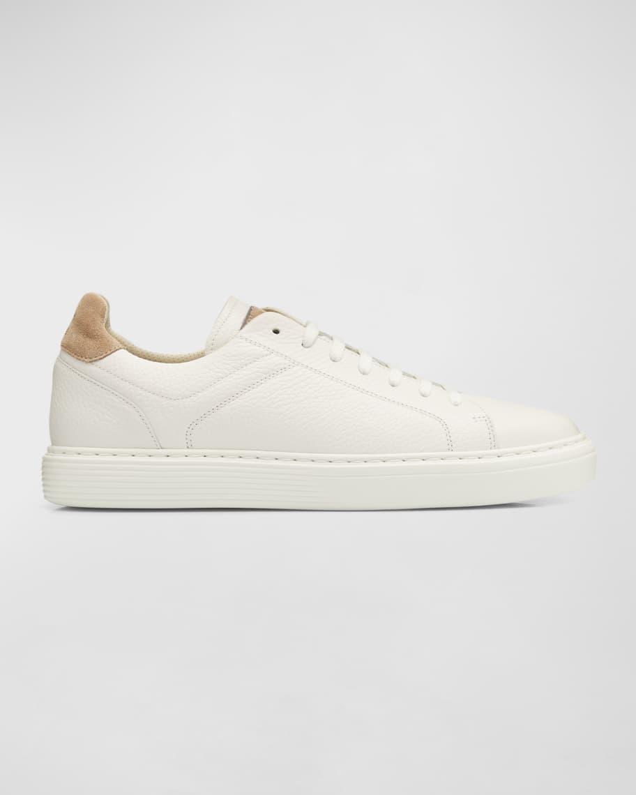 Men's Bicolor Leather Low-Top Sneakers Product Image