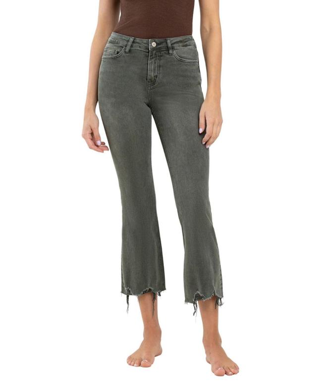 Vervet Womens High Rise Cropped Flare Jeans Product Image