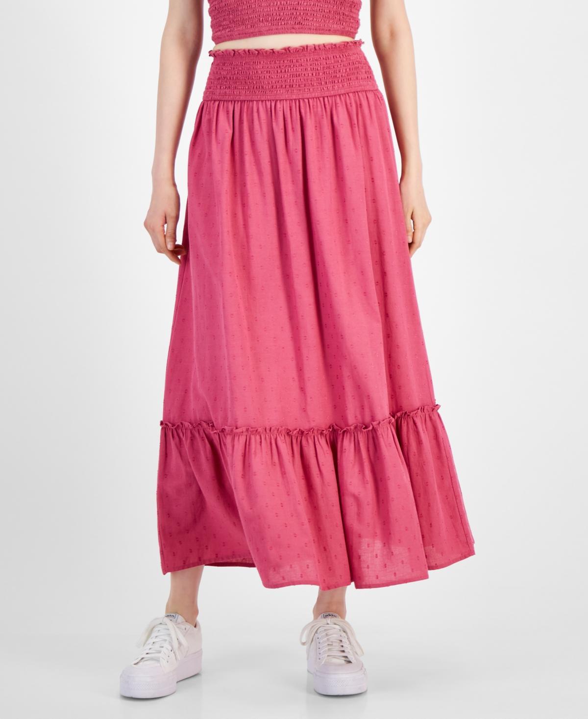 Women's Smocked-Waist Tiered Midi Skirt, Created for Macy's  Product Image