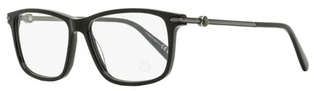 MONCLER Men's Rectangular Eyeglasses Ml5205 001 Black/gunmetal 54mm In Multi Product Image