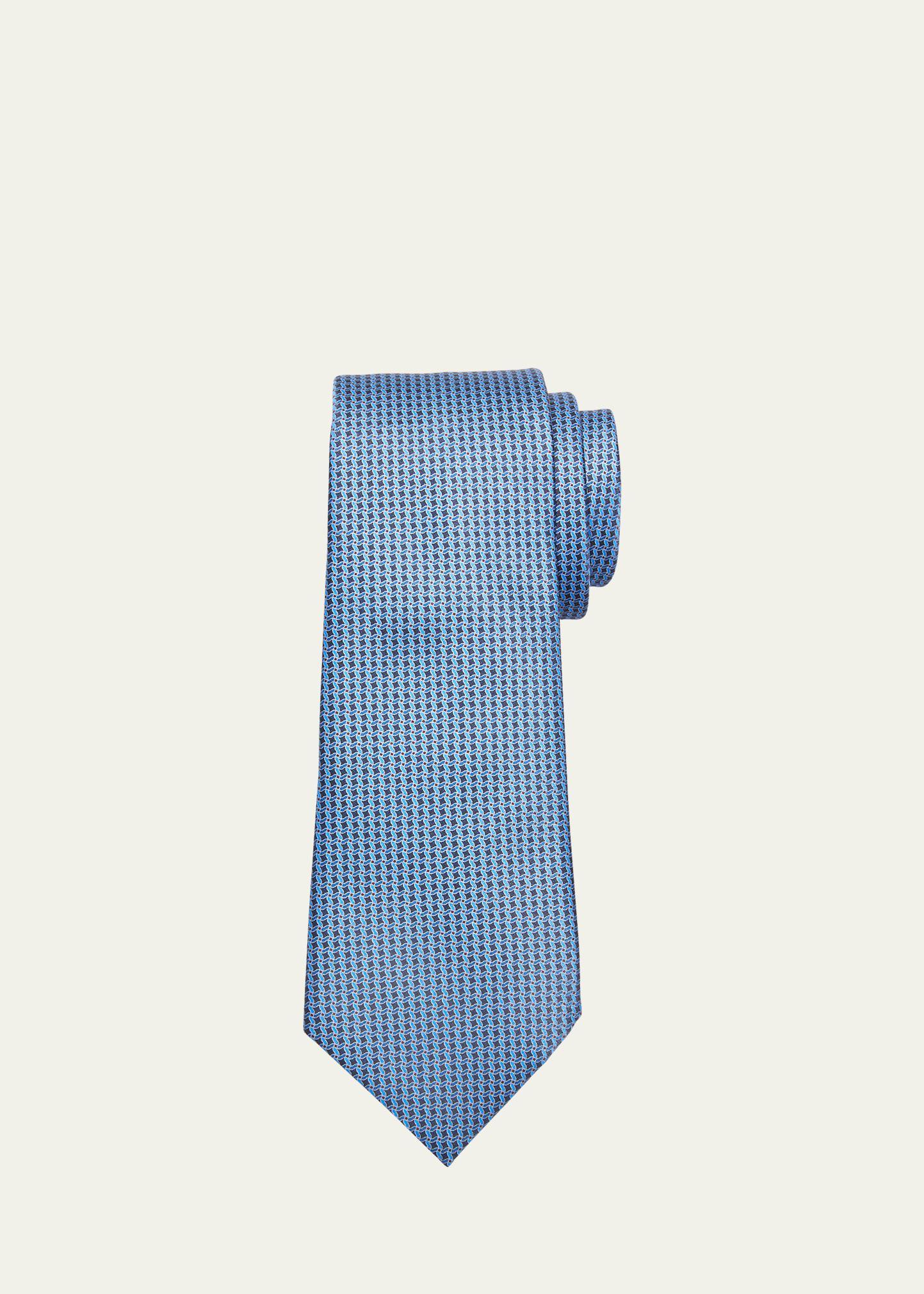 Mens Geometric Silk Tie Product Image