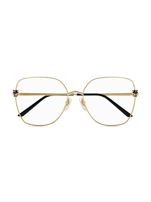 Womens Panthre Light 24K Gold-Plated Butterfly Glasses Product Image