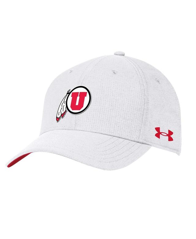 Mens Under Armour White Utah Utes CoolSwitch AirVent Adjustable Hat Product Image