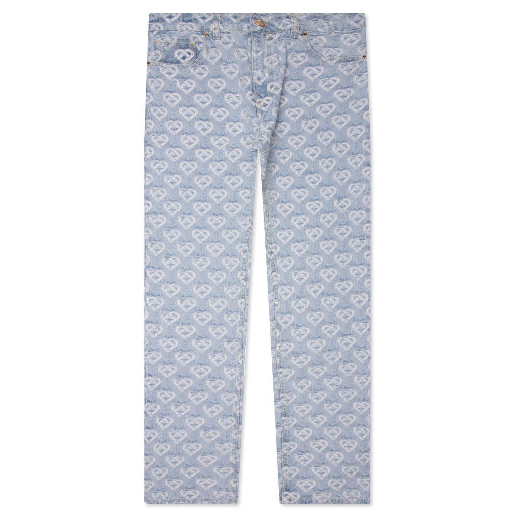 Jacquard Denim Jeans - Washed Indigo Male Product Image