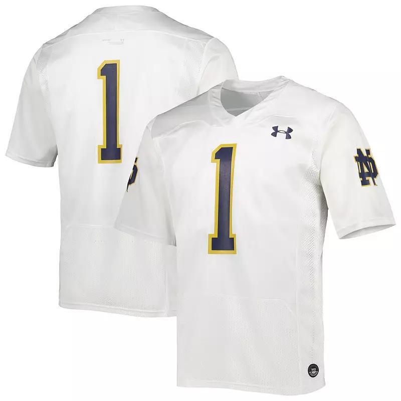 Mens Under Armour #1 Notre Dame Fighting Irish Team Wordmark Replica Football Jersey Product Image