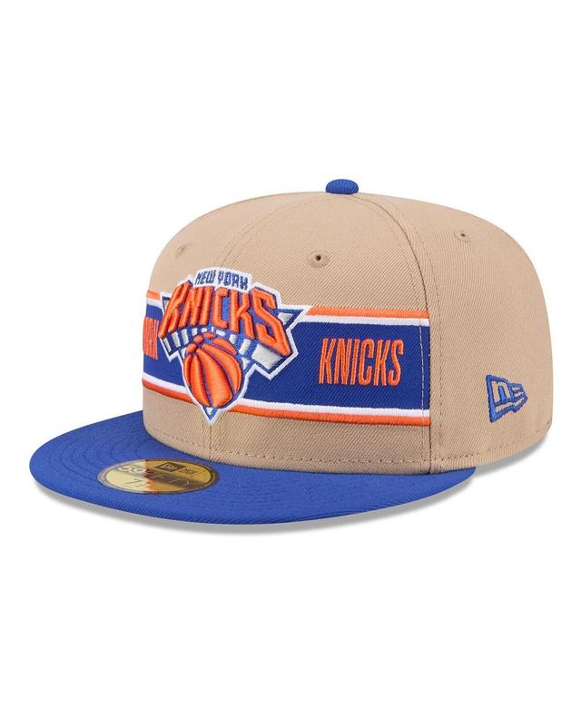 New Era Mens Tan New York Knicks 2024 Nba Draft 59FIFTY Fitted Hat - Tan, Blue Product Image