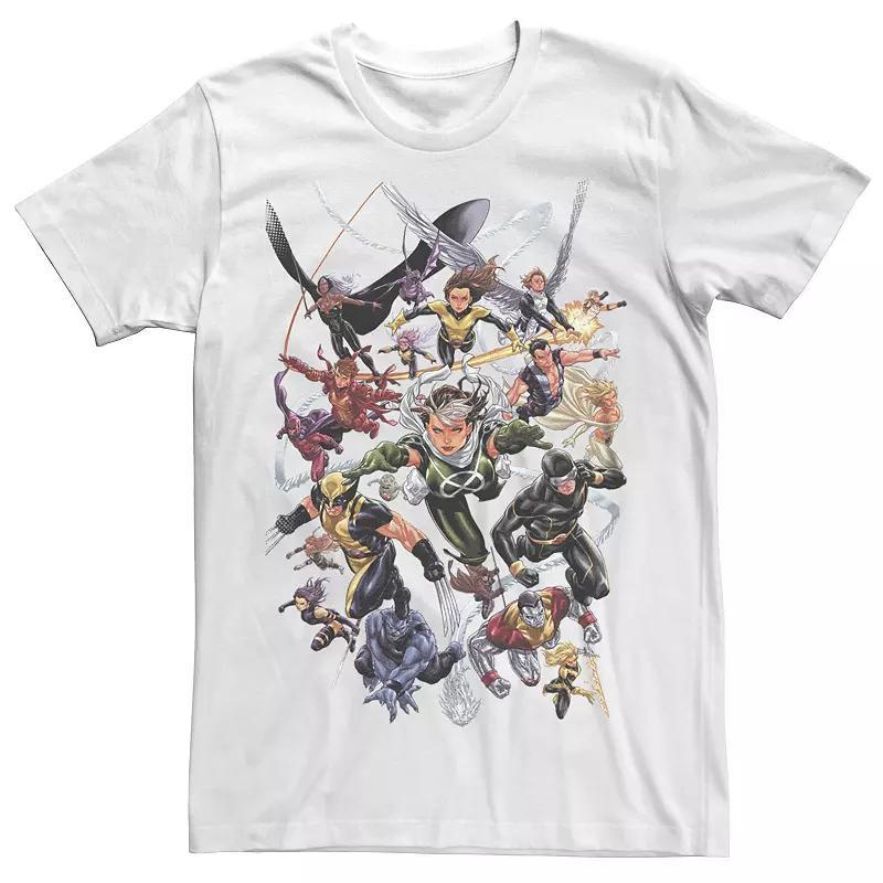 Mens Marvel Comics Retro X-Men Flying Group Shot Graphic Tee Product Image