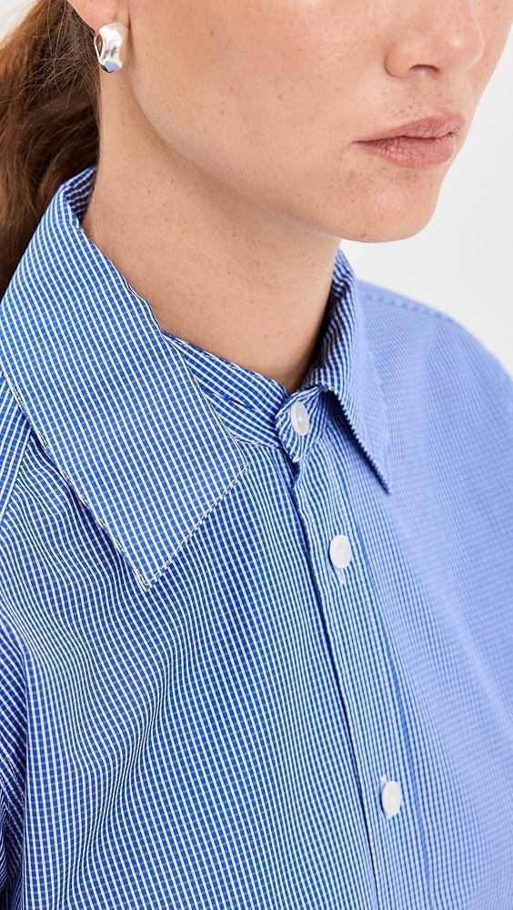 Tibi Mini Check Shirting Detached Slim Shirt | Shopbop Product Image