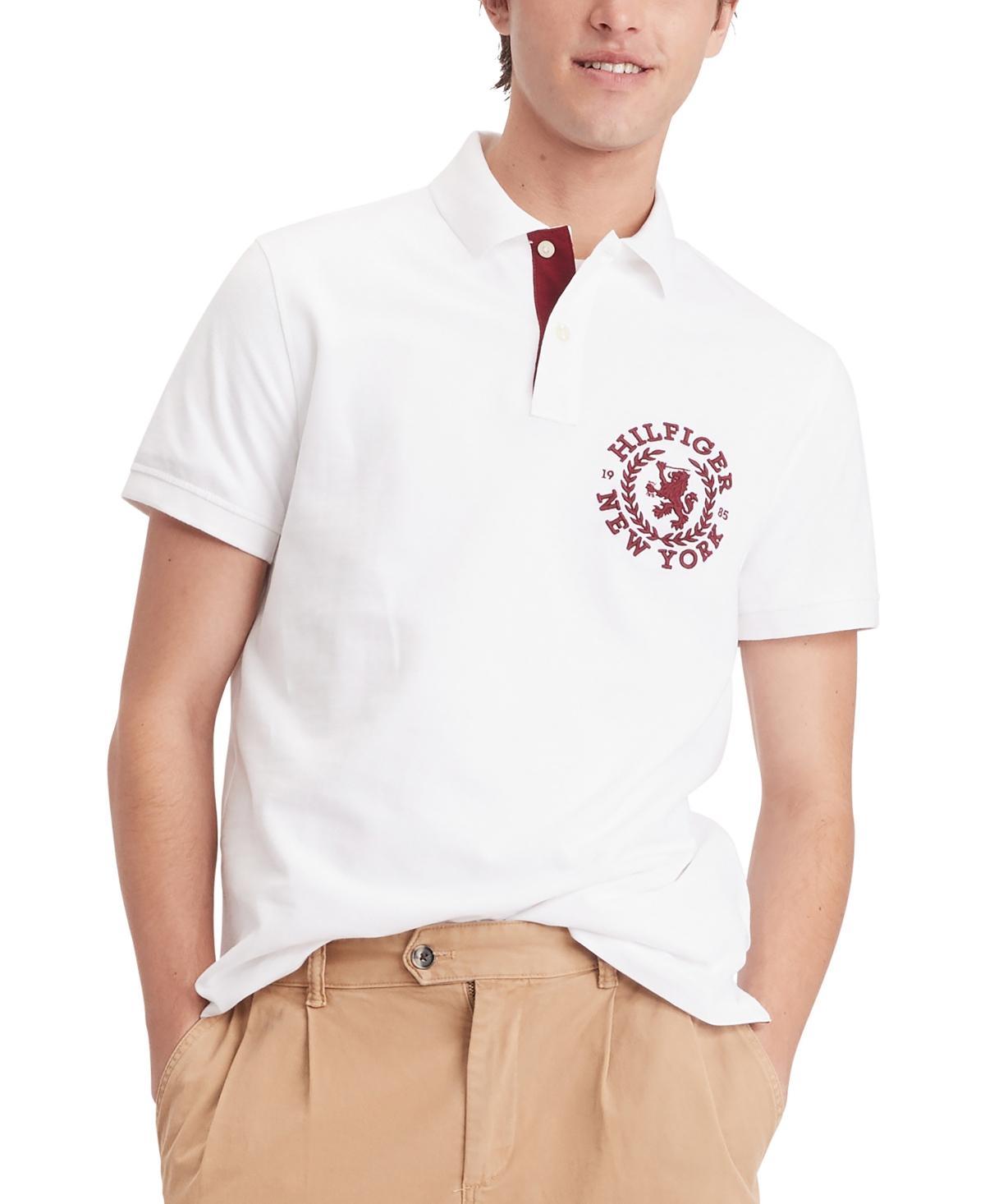 Tommy Hilfiger Mens Regular-Fit Heritage Logo Embroidered Pique Polo Shirt Product Image