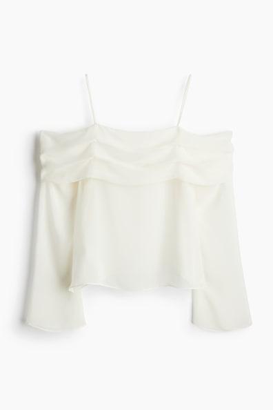 Off-the-Shoulder Chiffon Top Product Image