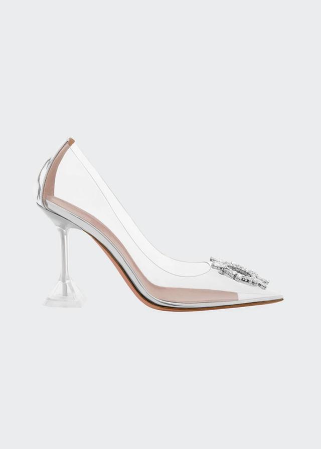 Rosie Crystal-embellished Pvc Pumps In White Product Image