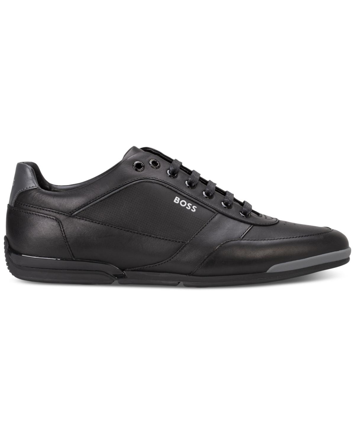 Boss by Hugo Boss Mens Saturn Low-Profile Leather Sneaker Product Image