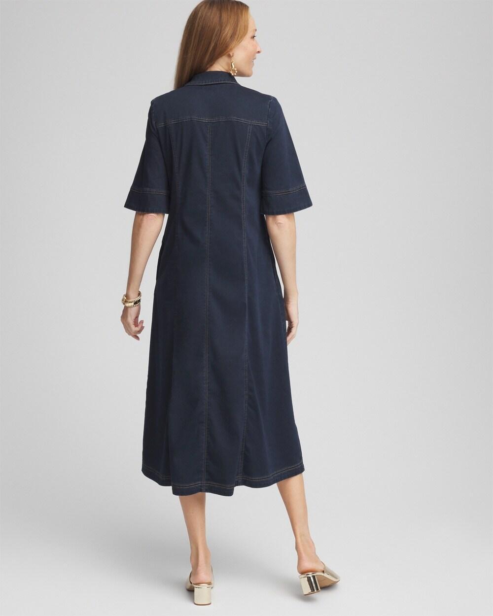 Stretch Denim Maxi Dress Product Image