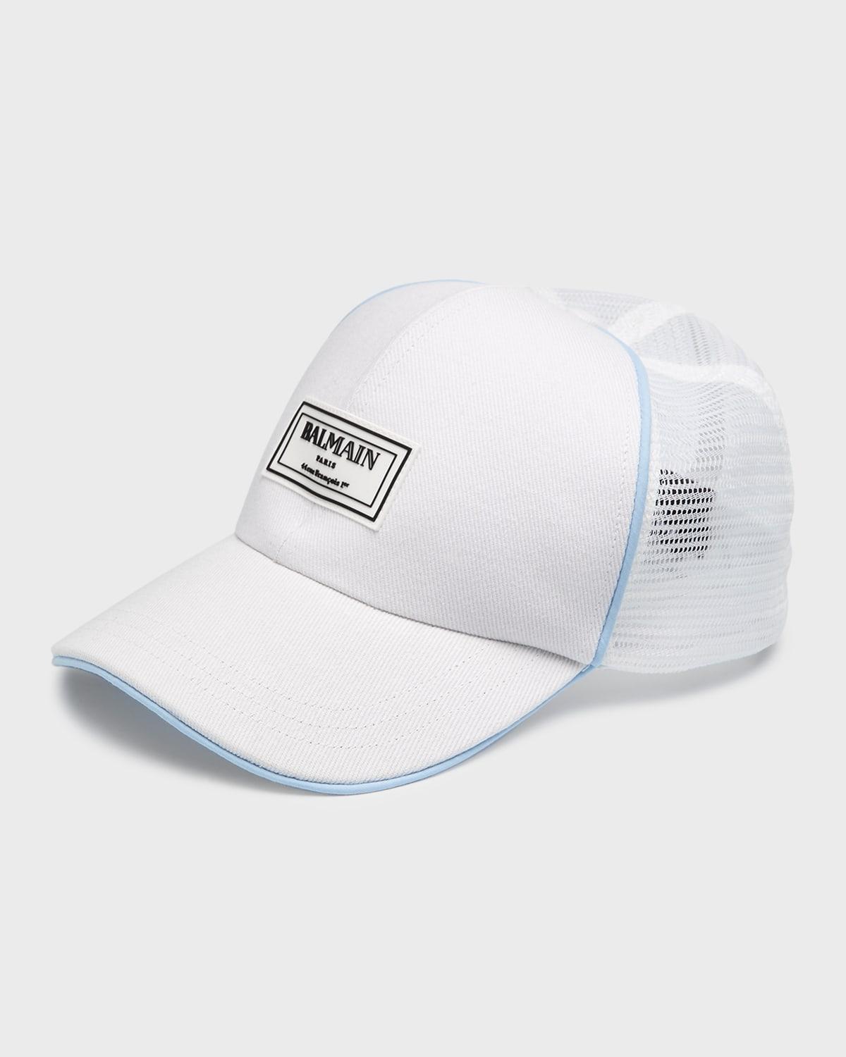 Mens Mesh Back Rubber Label Baseball Hat Product Image