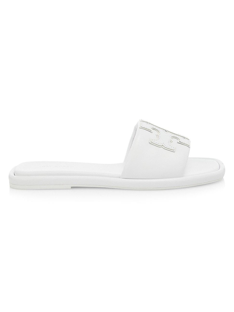 Womens Double-T Leather Sport Slide Sandals product image