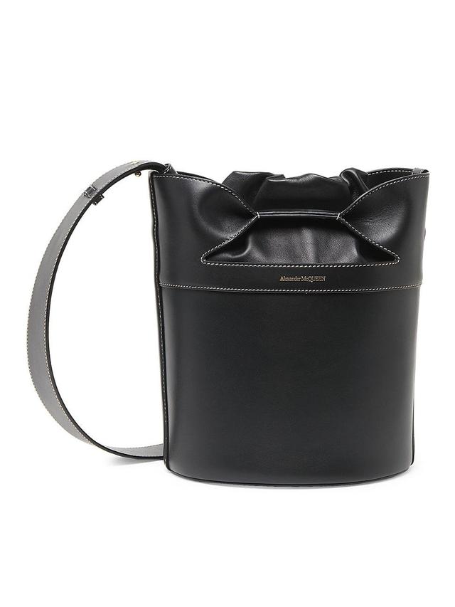 Womens The Bucket Bow Leather Bag Product Image