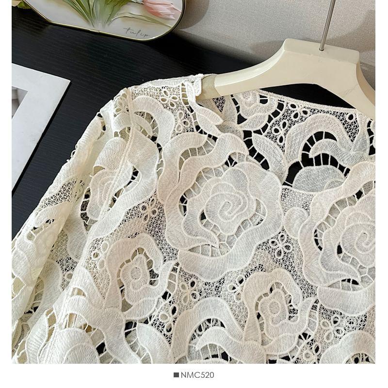 Jacquard Loose Cape Top Product Image