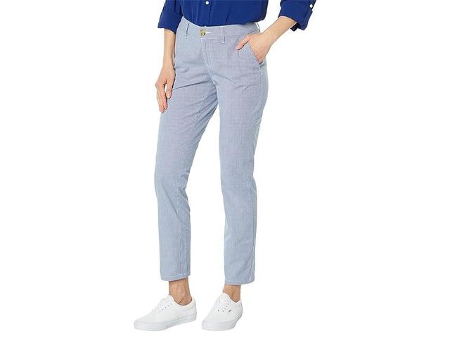 Tommy Hilfiger Hampton Chino Stripe Pants White) Women's Casual Pants Product Image