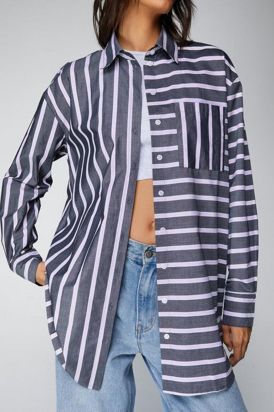 Stripe Longline Button Down Shirt product image