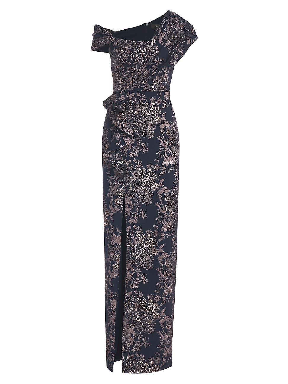 Womens Amaris Jacquard Column Gown Product Image