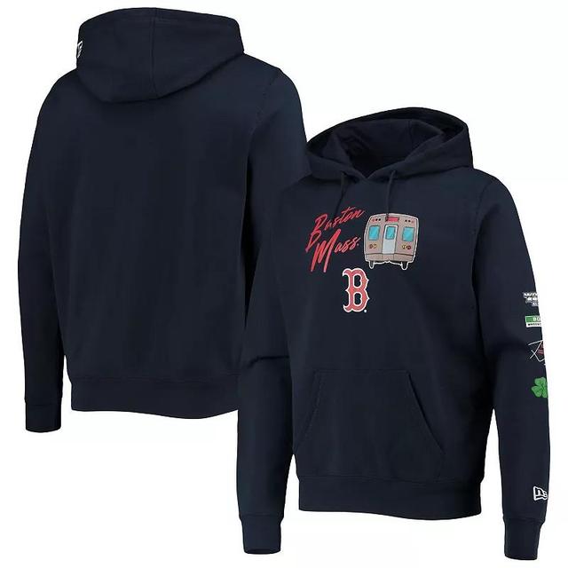 Mens New Era Navy Boston Red Sox City Transit Pullover Hoodie Product Image