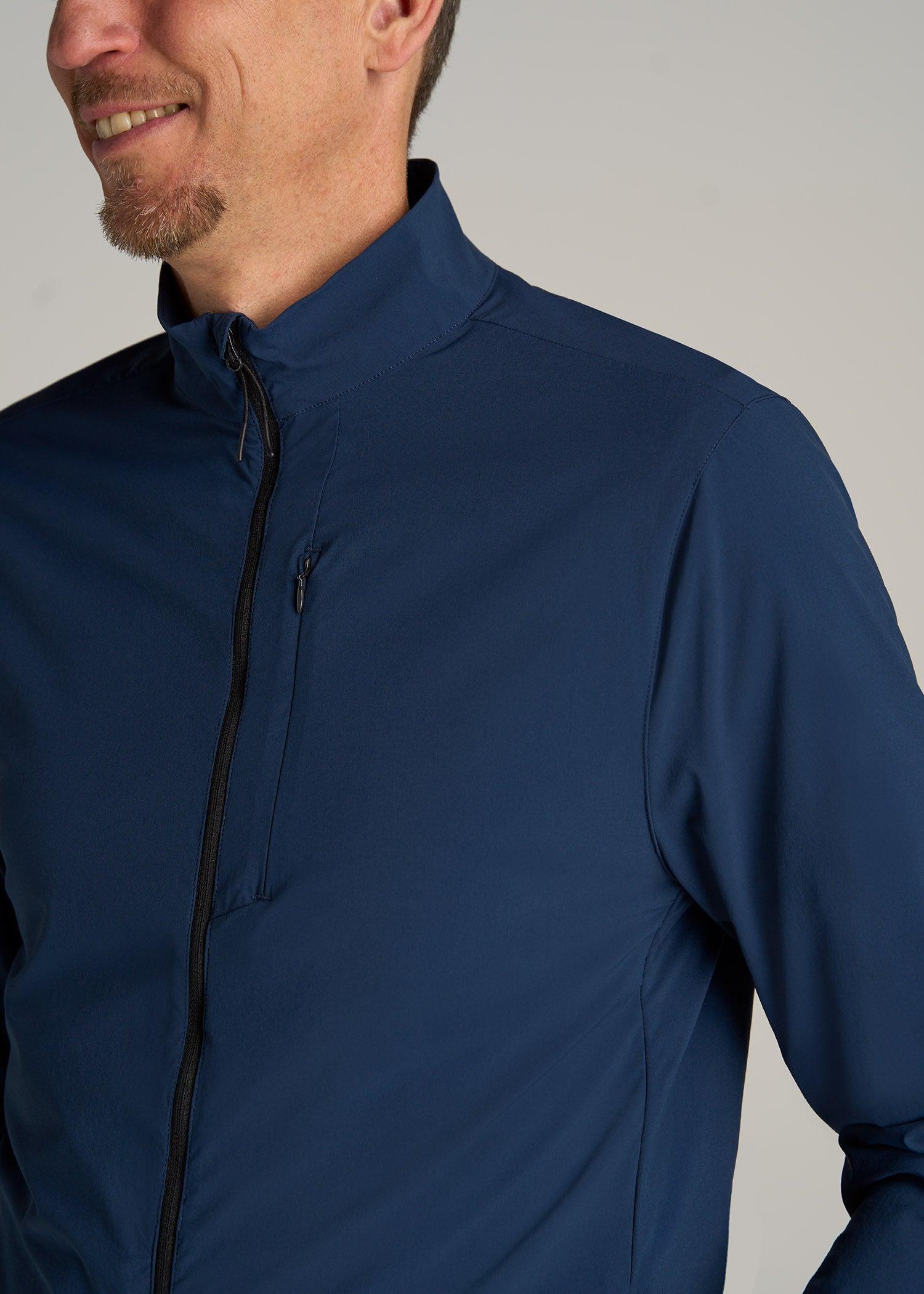 Tall Men's Softshell Jacket for Outdoor Training in Marine Navy Male Product Image