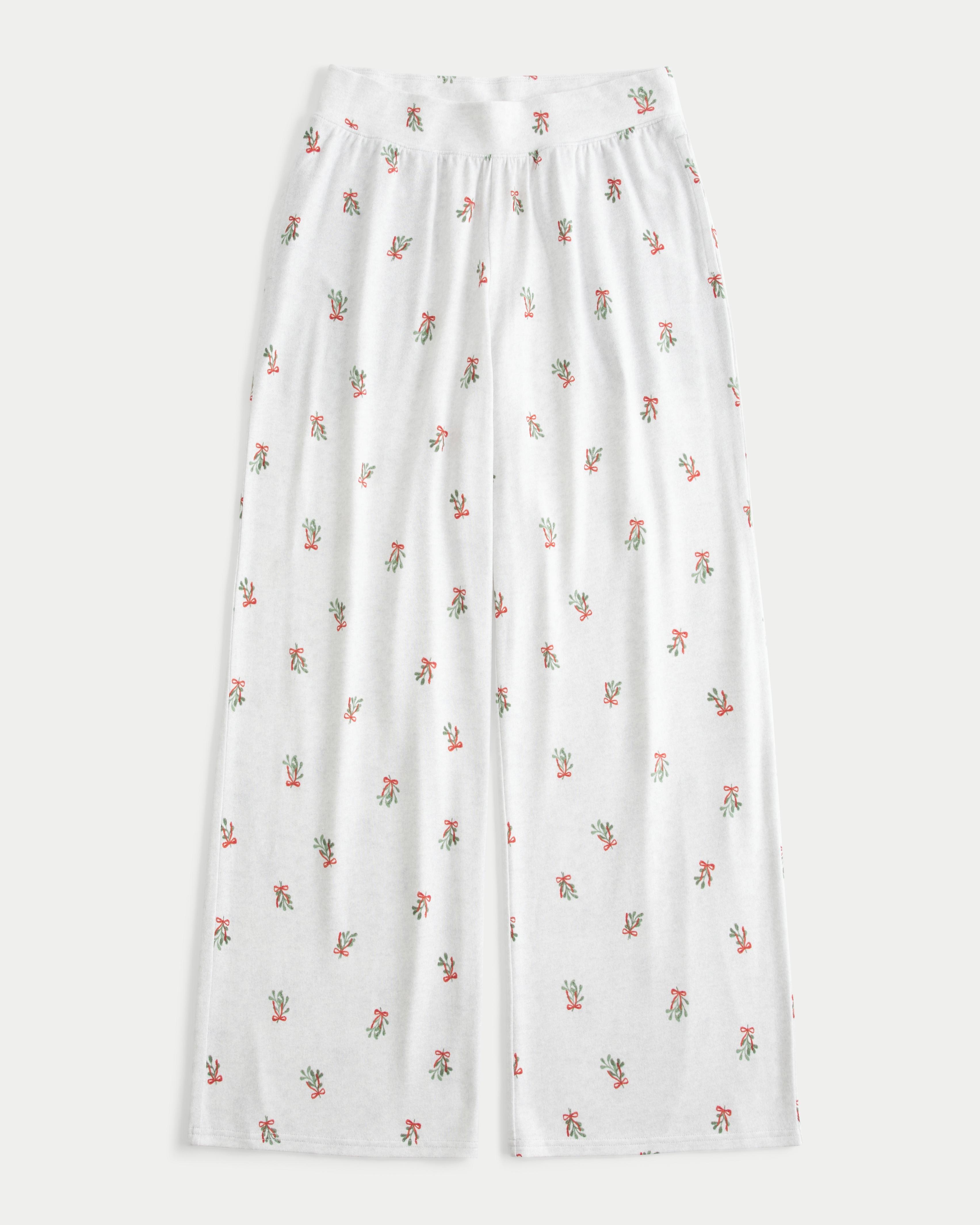 Cozy Wide-Leg Pajama Pants Product Image