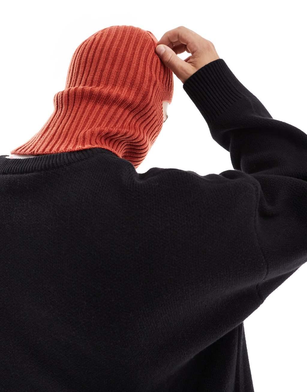 ASOS DESIGN balaclava in terracotta Product Image