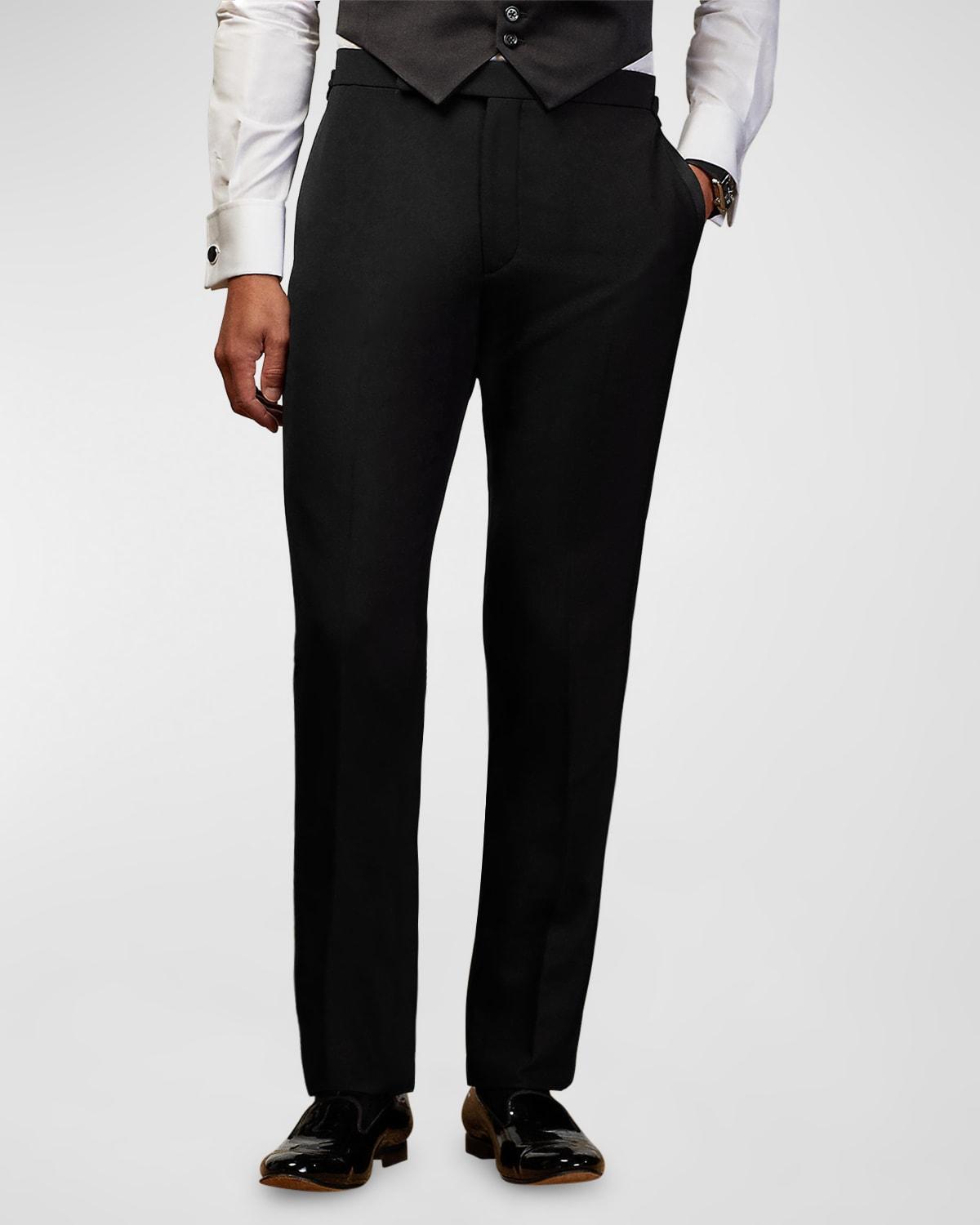 Ralph Lauren Purple Label Gregory Wool Barathea Tuxedo Pants Product Image