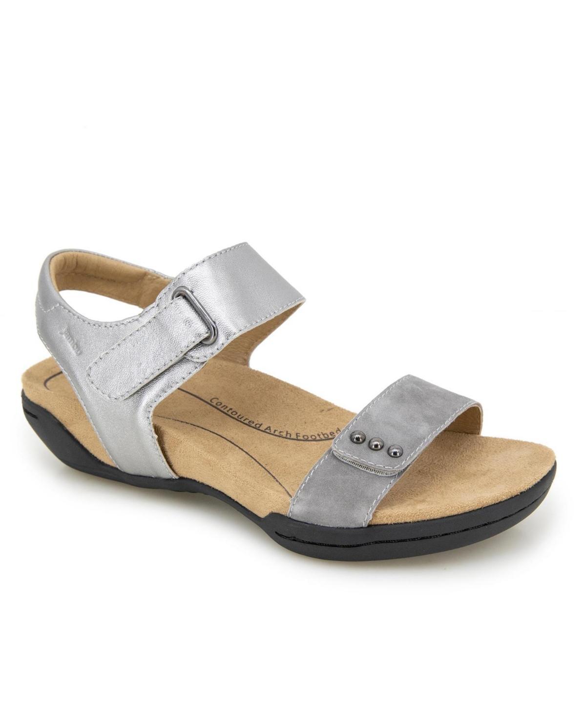 Jambu Womens Morgan Wide Sandals - Gunmetal Product Image