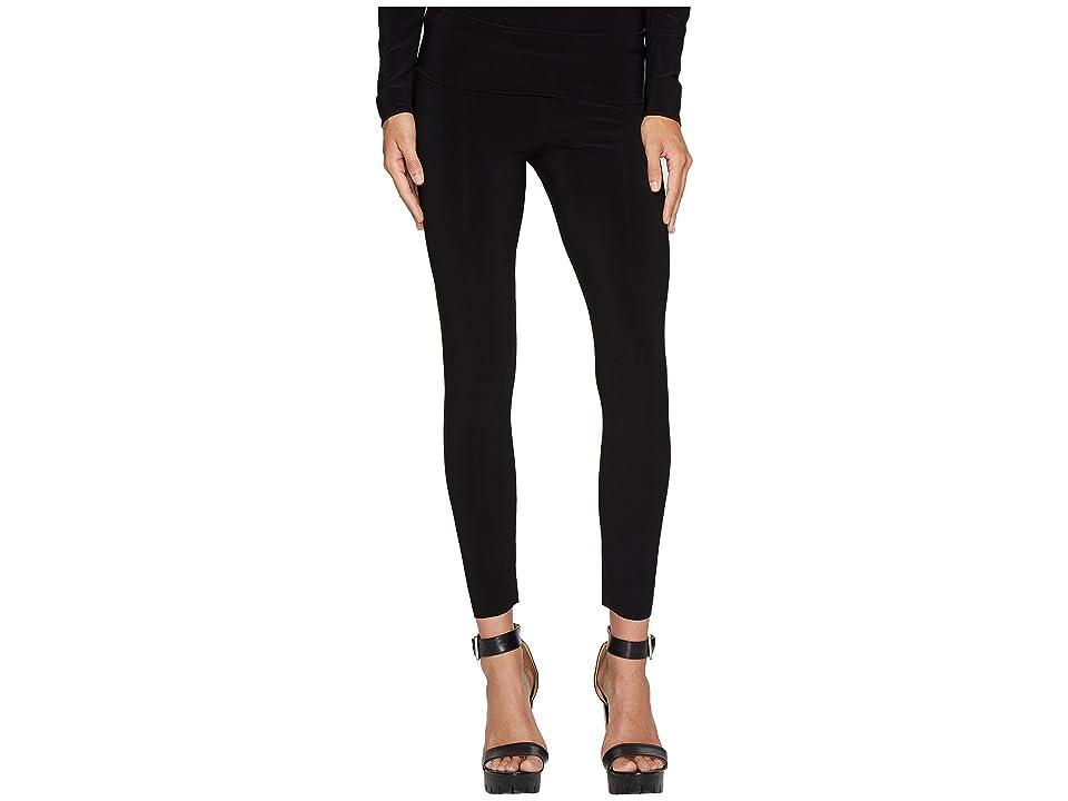 Norma Kamali Cropped Leggings (Black) Women's Casual Pants Product Image